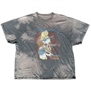 Metallica Oversized T-Shirt O/S Oversize Retro Graphic Gray Skull Grunge Thrash